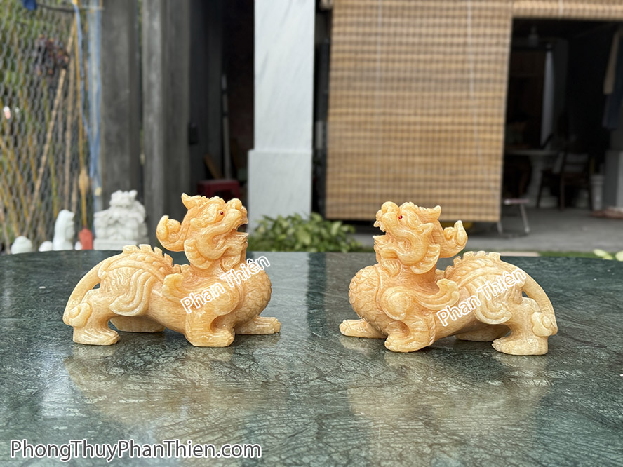 Tỳ Hưu Phong thuỷ bằng đá ngọc Hoàng Long - TH-02